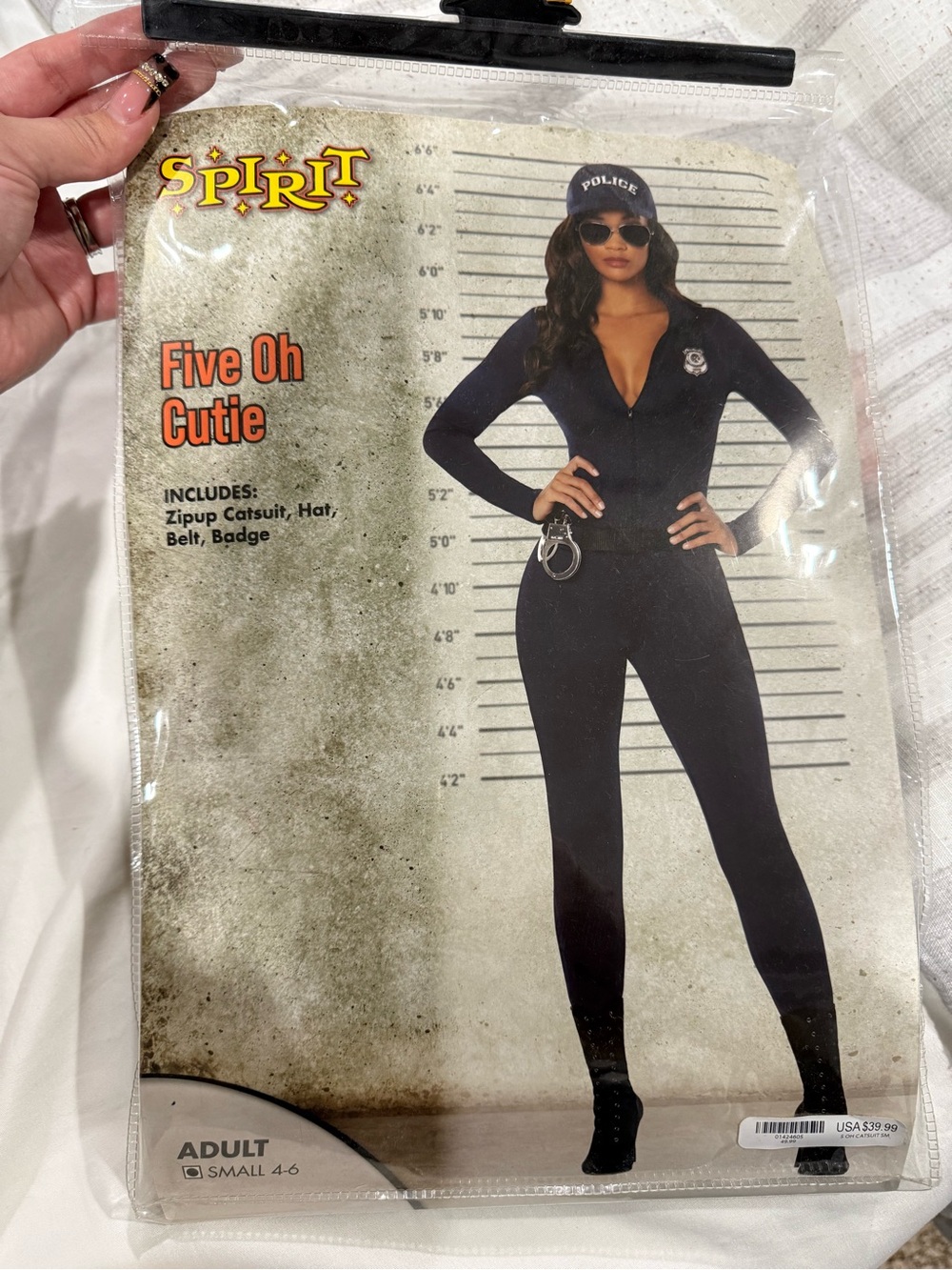 Spirit Women's Black 'Five Oh Cutie' Zip-Up Police Costume